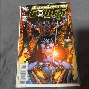 DC Green Lantern Corps #4 Comic Cover - Orange, Green & Blue Artwork